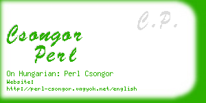 csongor perl business card
